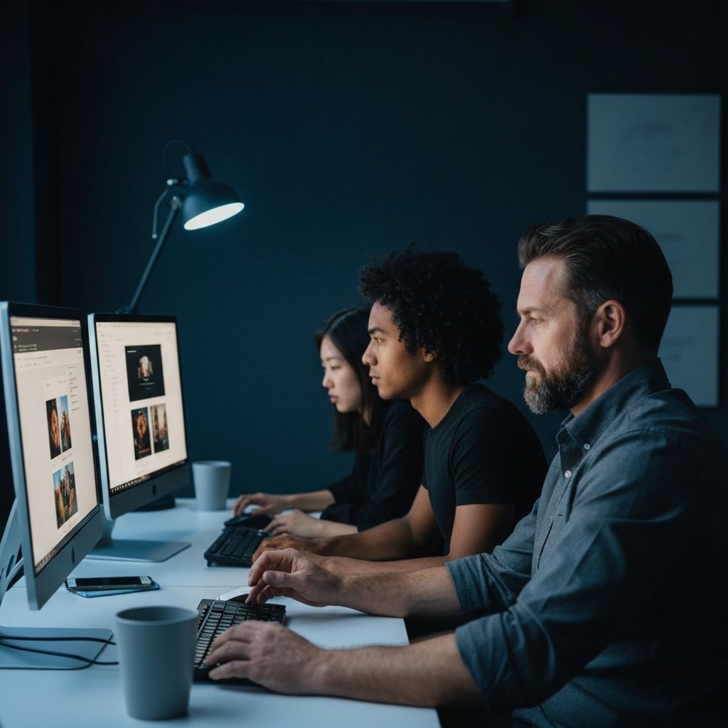 Echipa Identitate Digital\u0103 lucr\u00E2nd la un proiect web